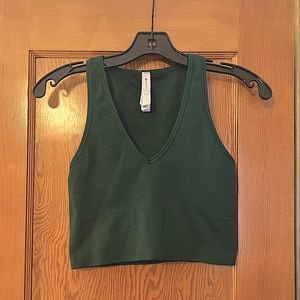 Athleta seamless crop rib tank